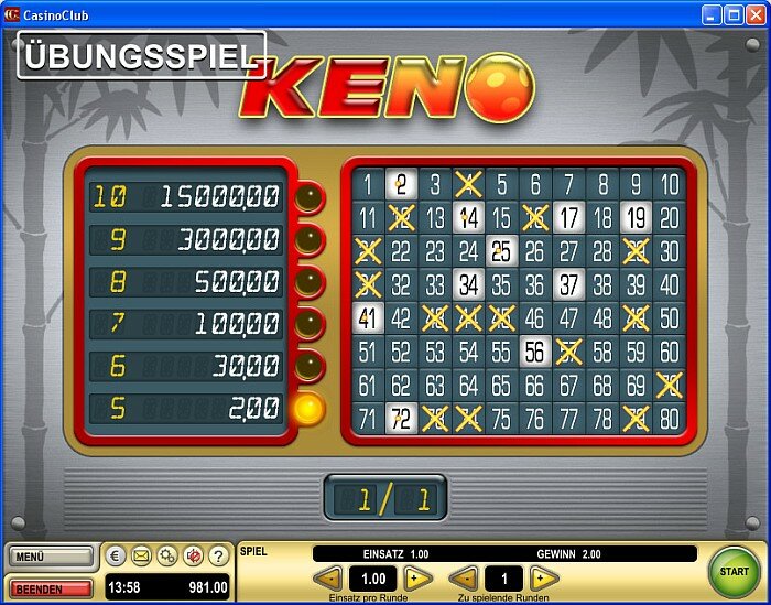 Casino Club Keno